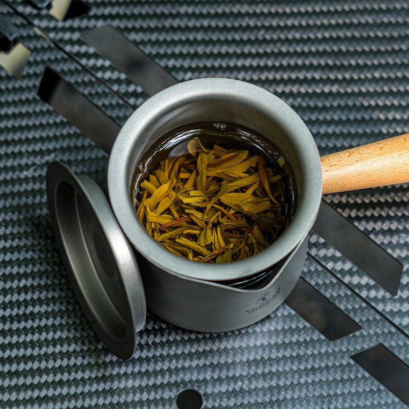 TOMSHOO Titanium Tea Mug with Tea Strainer Outdoor Camping Titanium