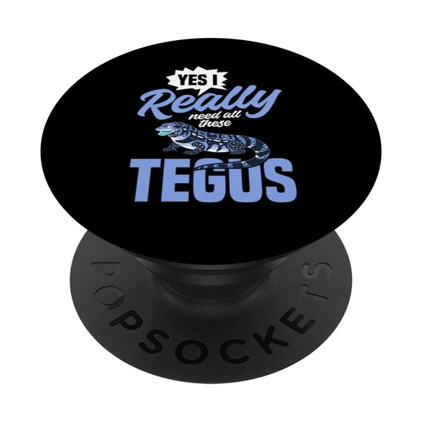 Tegu Hide Essentials Reptilienbesitzer Eidechsenhalter Tegu PopSockets mit austauschbarem PopGrip