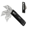 ALBATROSS UPK003 Folding Pocket Utility Knife,Quick Change Blades,Black Aluminum Handle,