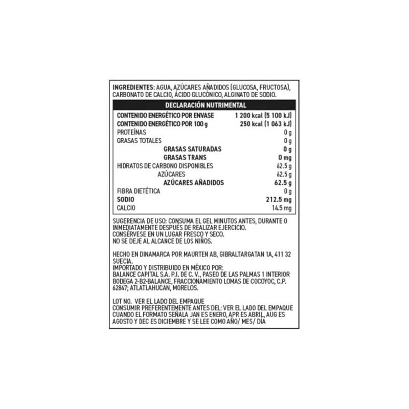 Gel Running Maurten Gel 100 Caja 12 pzas // 12002