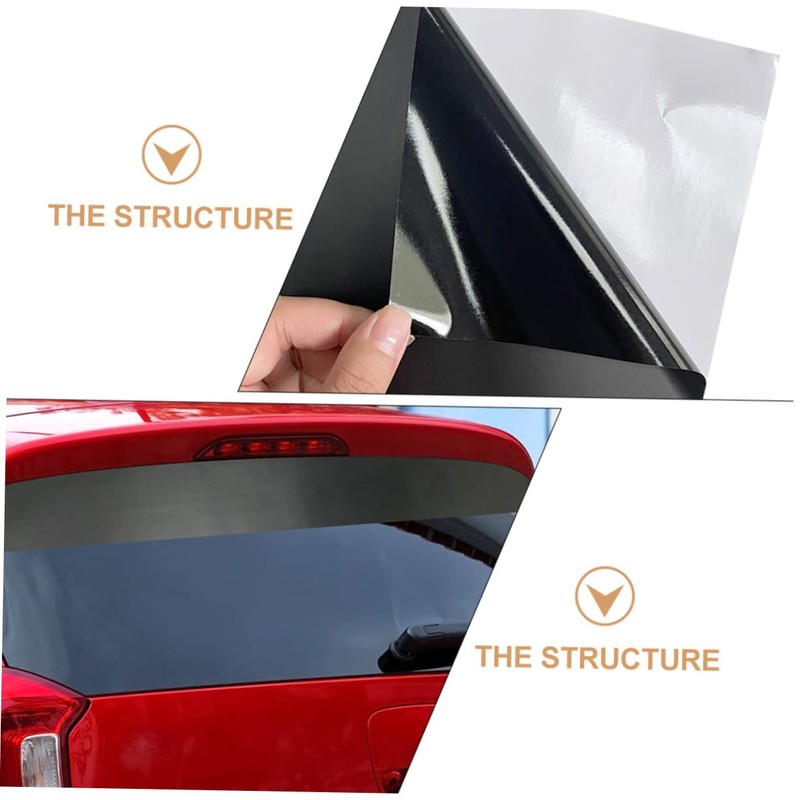 FUNOMOCYA Car Window Sun Shade Windshield Tint Strip 130x20cm Black