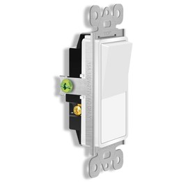 3 Way Switch,Greencycle 1PK Three Way/Single Pole Light Switch Rocker Switch 15A 120/277V, On/Off Rocker Paddle Interrupter, Decora Paddle Switch,Residential/Commercial Grade,Home & Office,UL/CUL