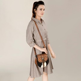 American Darling Hobo Hand Tooled Hair on Genuine Leather Western Women Bag | Handbag Purse | Leather Hobo Bag | Hobo Bags for Women | Hobo Purse | Hobo Wallet | Cute Hobo Bag