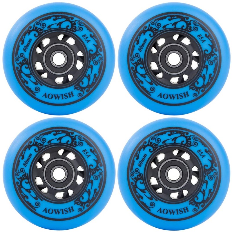 AOWISH Inline Skate Wheels 85A Outdoor Asphalt Formula Hockey Roller