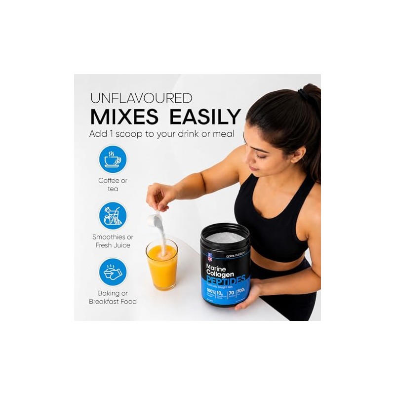 Marine Collagen Peptides (from Wild Fish) Powder | Unflavoured |