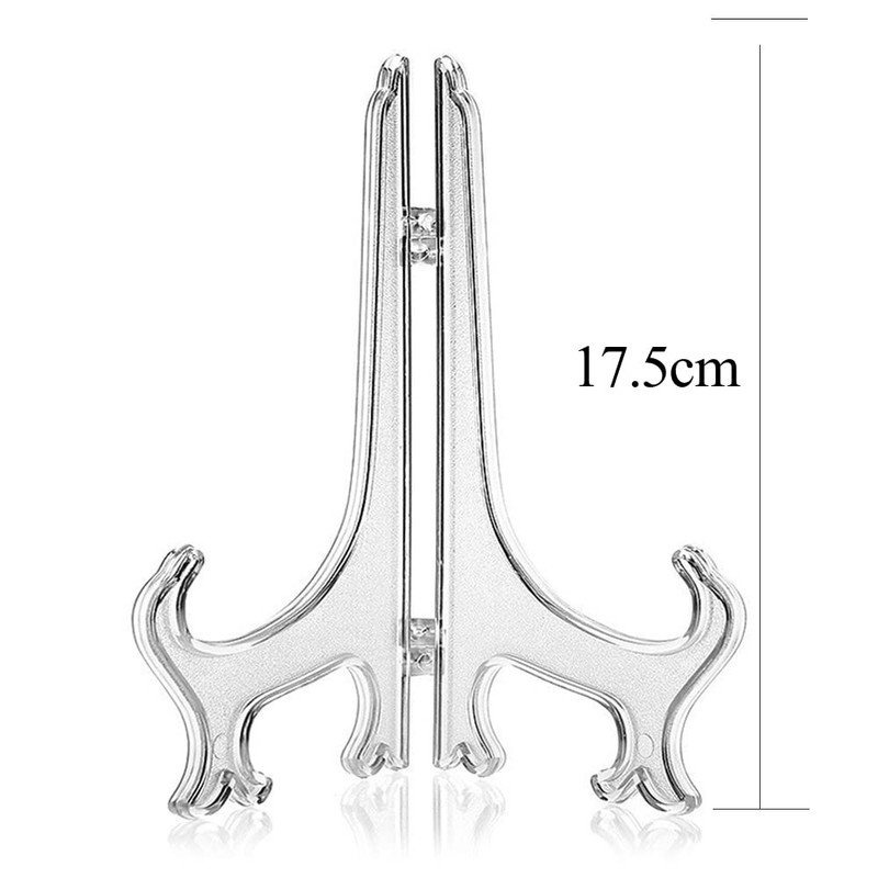 TOPDANCHUANG 5 PCS Clear Easels Display Stand Acrylic Plate Stands