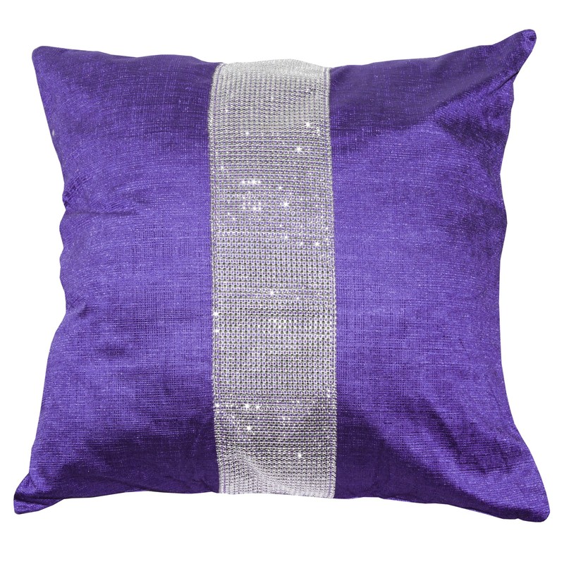 Emma Barclay Eclat - Diamante Panel Velvet Cushion Cover in