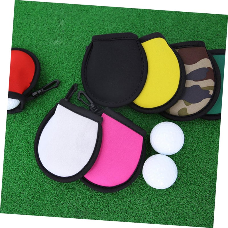 KOMBIUDA 2Pcs Cleaning Pouches Portable Wipe Bags for Golf Ball