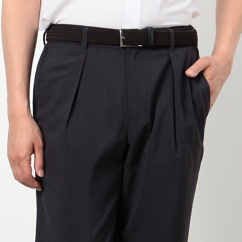 Com Size 47-87YG11-204 Color Combination Rubber Mesh Belt, Black