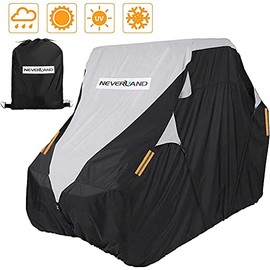 NEVERLAND UTV Cover Heavy Waterproof Denier Oxford Cloth 4 Wheeler Cover for Polaris RZR Yamaha YXZ Can-Am Maverick Honda Pioneer Kawasaki Wildcat 2-3 Passenger