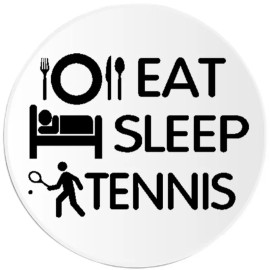 Kiwi Gifts Eat Sleep Tennis - 25 Pack Circle Stickers 3 Inch - Ball Court Coach Player