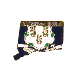 Connecticut State Shaped Map Lapel Metal Pin Enamel Brooch Keepsake Beautifully Designed for Backpack Hat