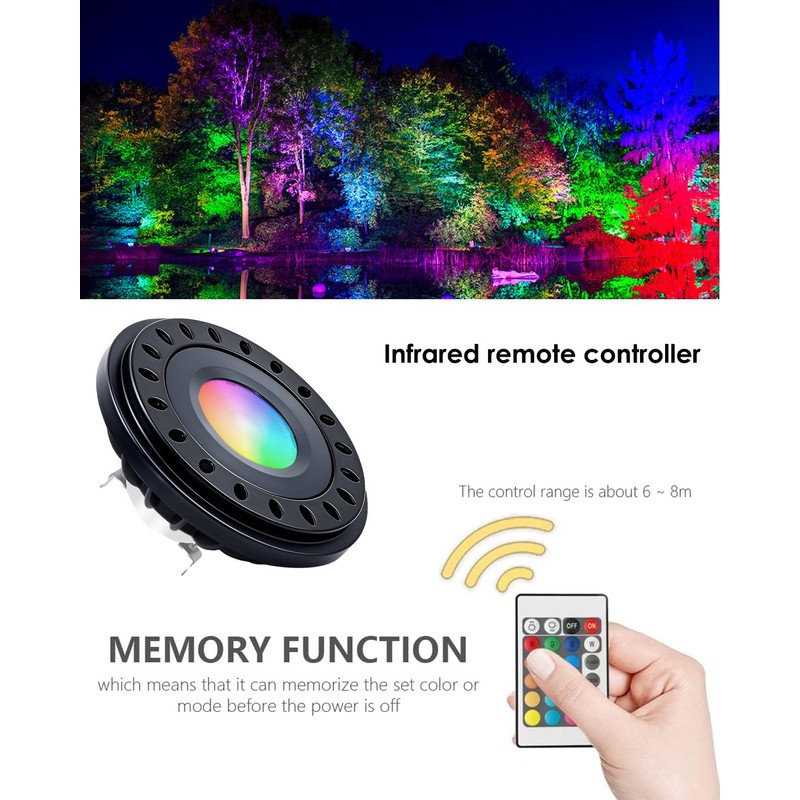 Noobibaba PAR36 LED Bulb Color Changing, RGB PAR36 LED Landscape