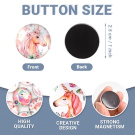 Hagao Refrigerator Magnets Unicorn Fridge Magnet Best Housewarming for Home Decorations 1 Inch 20 pcs Random