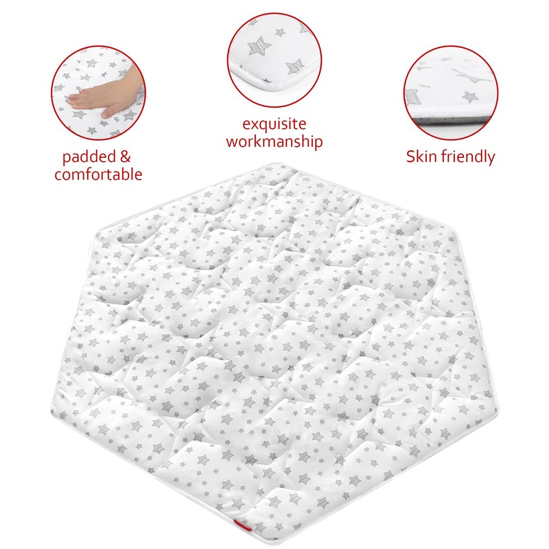 Hexagon Playpen Mat Compatible with POP 'N GO Baby Playpen,