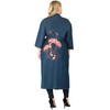 Standards & Practices Women's Plus Size Denim Bird Print Kimono