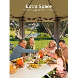 Garvee Pop Up Gazebo Screen Tent,Hexagonal Instant Gazebo Tent with Mosquito Netting Outdoor Canopy,6 Sided Sun Shelter 13x13ft with Mesh Netting,Pavilion Tents for Patio,Light Gray+Dark Gray