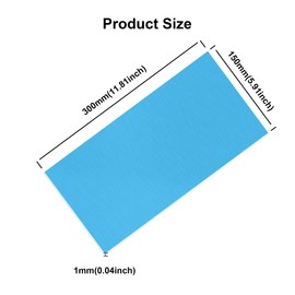 LAVMHAB 6063 Aluminum Sheet, 300mm x 150mm Rectangle Aluminum Plate 1mm Thick Flat Metal Plates with Protective Film (2Pcs)