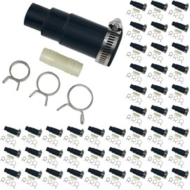 60 Set Garbage Disposal Dishwasher Connector Kit, Dishwasher Drain Hose Adapter Fit for Garbage Disposals, Each Set Include 1 Inlet Connector, 1 Hose Clamp and 3 Spring Clamps