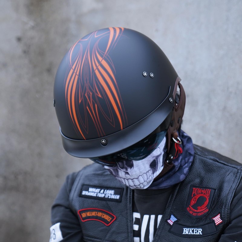 JQF Gear Retro Motorcycle Helmets for Men Women Open Face