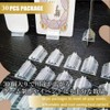 オーディオファン プラスチックカードスタンド 透明カードスタンド 三角形のデザイン ボードゲームアクセサリー 名刺ホルダースタン ド 写真、メッセージカードなどに クリア 約13*19mm