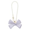Maison de Fleur Women's Charm Stone Ribbon Pearl Strap, Grayish