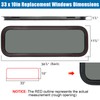 OUTPRIZE Fixed RV Window, 33" W x 10" H Tinted