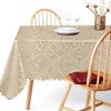 Classic Damask Printed Jacquard Tablecloth Washable Rectangle Round Runner Napkin