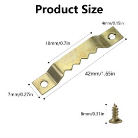 Pack of 22 Picture Hangers with 44 Screws, Picture Hangers Sawtooth, Picture Frame Hanger, Sturdy Hanging Hook, Hanger for Wooden Frames, Prong Hanger, Picture Hooks for Stretcher Frame, Hanging Hooks