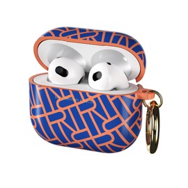 RICHMOND & FINCH Compatible with Airpods 3 Case, Blue Apricot Design, Shockproof, Scratch Resistant, Wireless Charging Compatible, Fully Protective Cover for Airpods 3