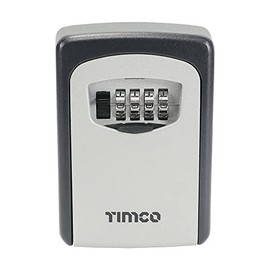 TIMco Key Safe, Aluminium, Black and Silver, 120 x 85 x 40mm