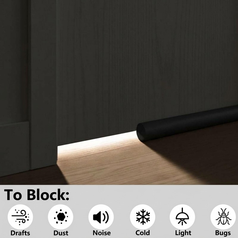 36-Inch Adjustable Door Draft Stopper & Breeze Blocker – Soft