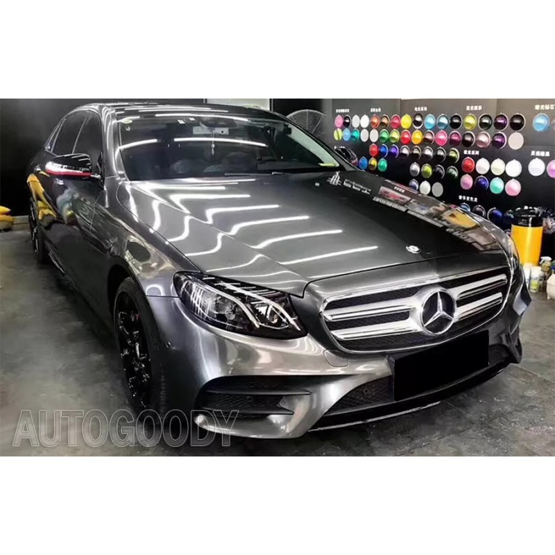 AUTOGOODY Super Gloss Gray Metallic Gunmetal Vinyl Film Wrap Air