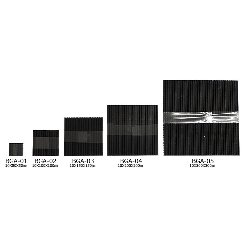Wake Industry BGA-01 Anti-Vibration Rubber A, Black, 0.4 x 2.0