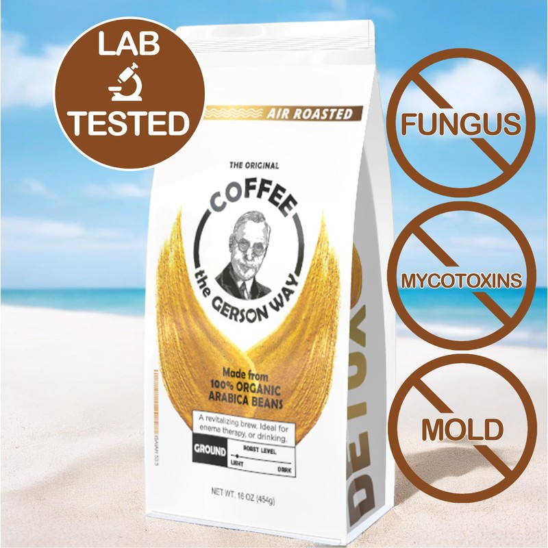 Coffee, The Gerson Way - Ground, Air Roasted, Detox, Enema,