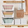 SNSLXH 5 Pack Stackable Closet Storage Basket, Multifunctional & Foldable