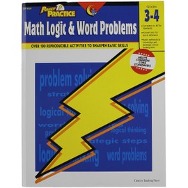 Creative Teaching 8334 Power Practice Math Logic and Word Problems, Grades 3 to 4, 0.25" Height, 8.5" Width, 11" Length