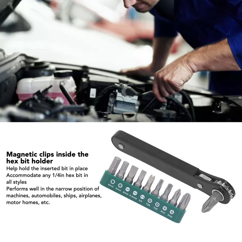 11 Piece Precision Screwdriver Set, Magnetically Fastened, Mini 16 Tooth