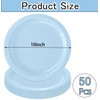 SietDESEO 50 PCS Light Blue Paper Plates 10 Inch Large