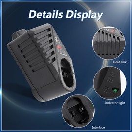 Compatible for Bosch 7.2V -18V Ni-CD Ni-MH Battery Charger,BAT038/BAT048/BAT043/BAT045/BTA120/BAT181/ BAT025/BAT026/BAT160/BAT180/BAT189 Batteries
