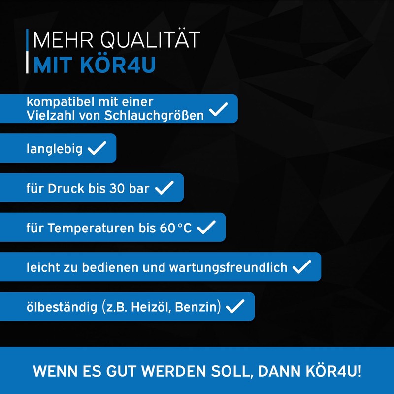 kör4u Quick Coupling 1 1/4 Inch for Hose, Hose Coupling