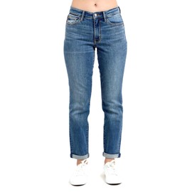 Judy Blue Women's Mid Rise Stretchy Boyfriend Jeans (US, Numeric, 9, Regular, Regular, Med)