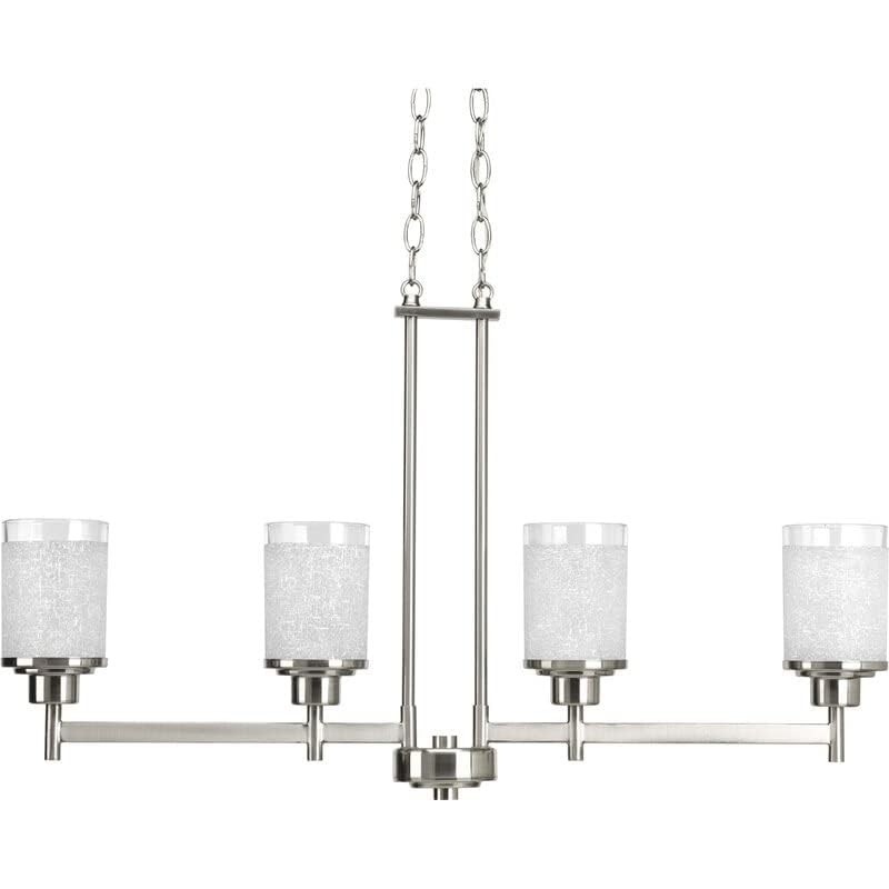 Eidonta 8 Pack White Linen Frosted Glass Lamp Shade Covers,