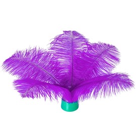 Piokio 20 pcs Natural Purple Ostrich Feathers 8-10 inch(20-25 cm) Bulk for DIY Handmade Artwork and DIY Clothes, Feather Pens, Dream Catcher, Table Decoration.