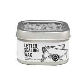 Letter Sealing Wax, Wax Seal Beads Adheres to Paper, Metal, Plastic & Glass for Crafting, Invitations, and DIY Projects, Wax for Stamp Seals for Scrapbooking, Envelope Seal Wax, 4.8 oz Silver Metallic