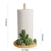 WAIT FLY Cactus Pattern Paper Towel Holder Stand Resin Tissue
