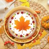 25 Pcs Thanksgiving Paper Plates 7" Fall Maple Leaf Plaid