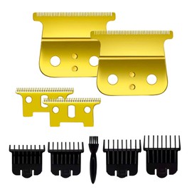 2 Pcs Replacement Blades Compatible with Andis #04710 and Andis #04521 hair Trimmer Compatible with Andis T Outliner & GTX Trimmer(Gold)