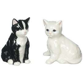 Cosmso Gifts 20759 Black and White Cats Salt and Pepper Shakers