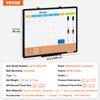 VEVOR 24"x 18" Monthly Calendar Whiteboard & Cork Board Combo